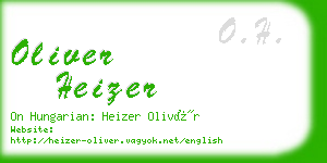 oliver heizer business card